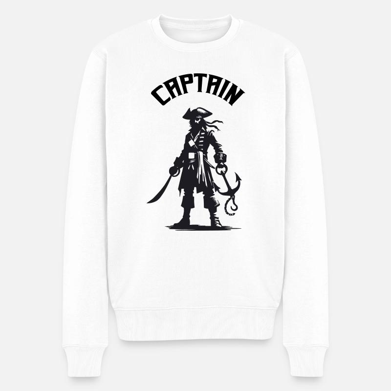 Capitaine pirate - Pull Premium bio Homme - blanc
