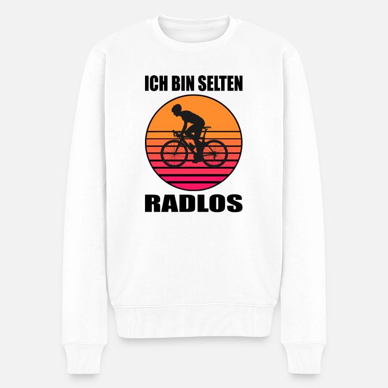 Fahrrad - Männer Premium Bio Pullover - Weiß