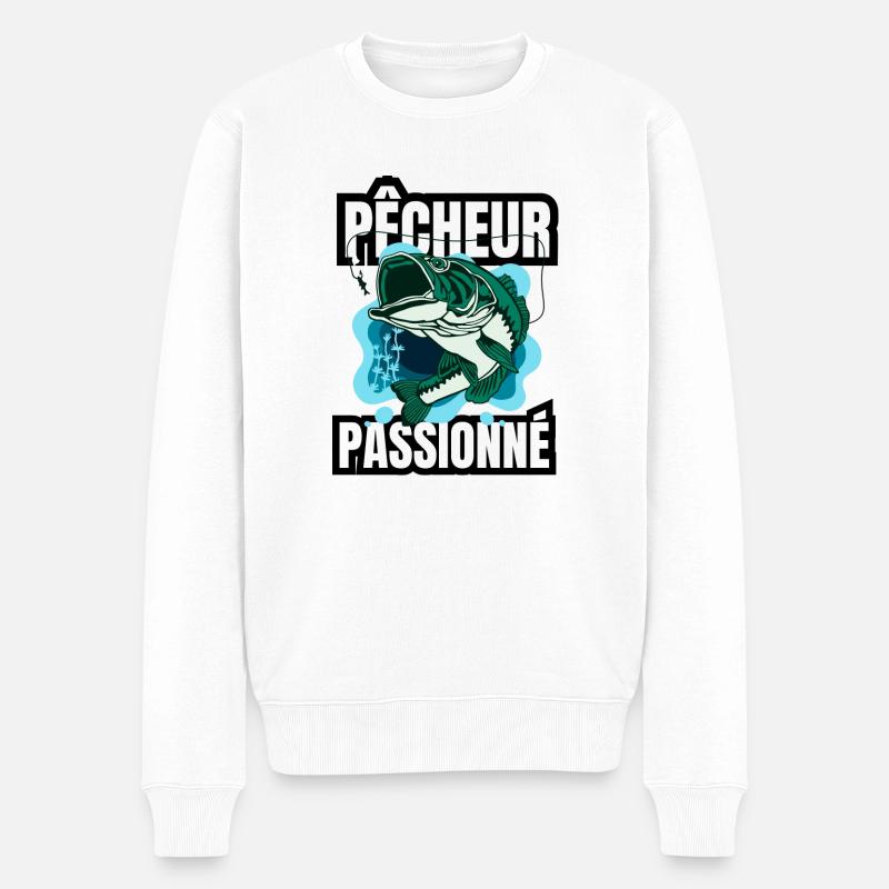 pêcheur passionné - Pull Premium bio Homme - blanc