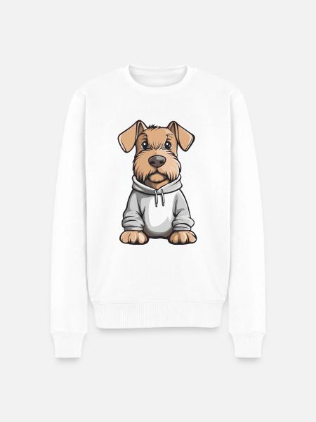 Airedale Terrier Dog Funny - Men's Premium Organic Jumper - white