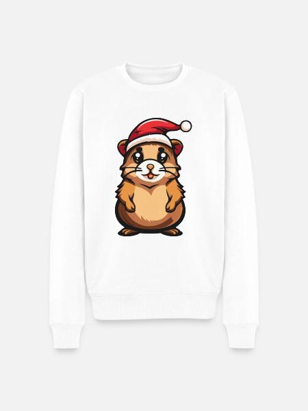 Hamster Christmas - Men's Premium Organic Jumper - white