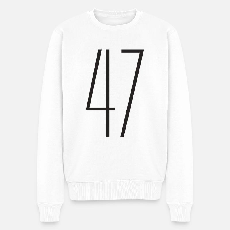 47 - Männer Premium Bio Pullover - Weiß