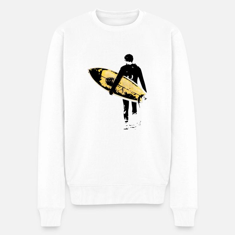 Surfeur - Pull Premium bio Homme - blanc