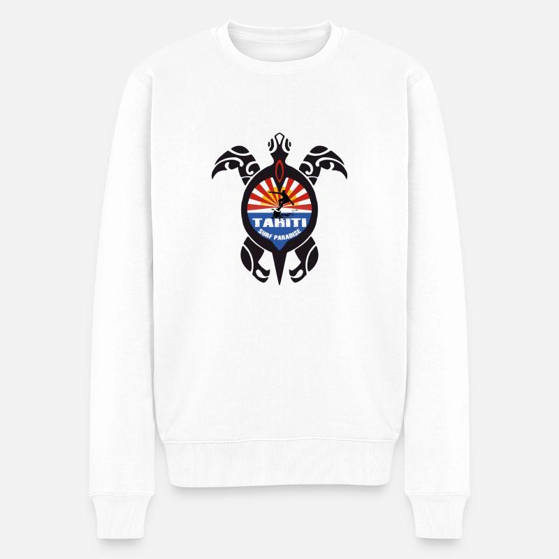 tahiti turtle - Männer Premium Bio Pullover - Weiß