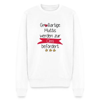 Großartige Muttis - Männer Premium Bio Pullover - Weiß - Vorne - Thijin (182cm)