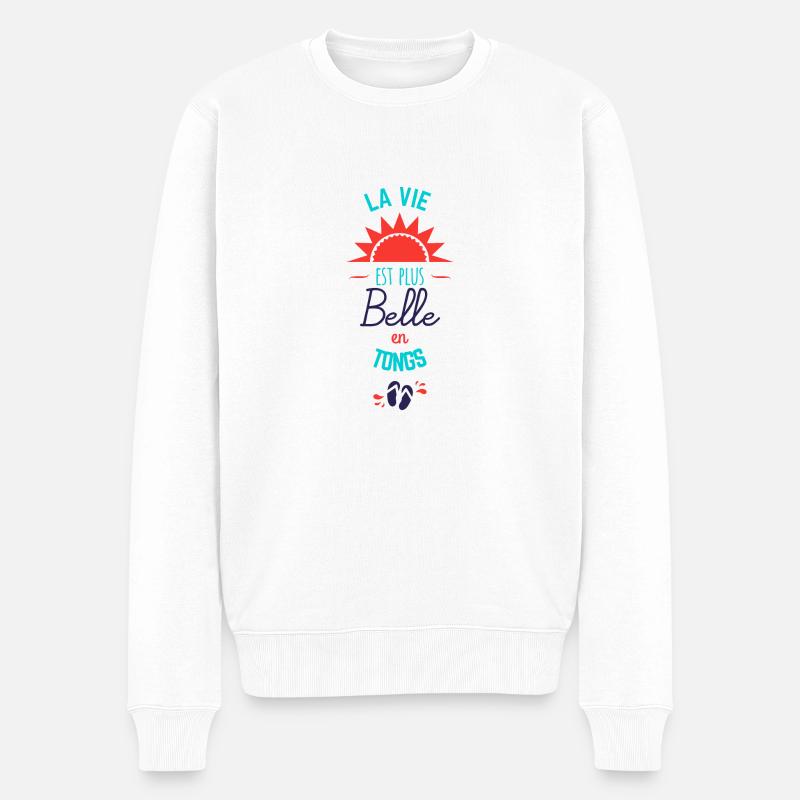 En tong - Pull Premium bio Homme - blanc