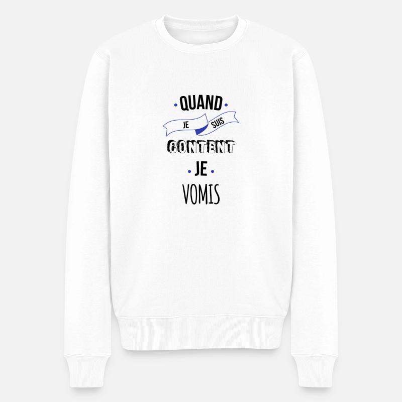 Je vomis - Pull Premium bio Homme - blanc
