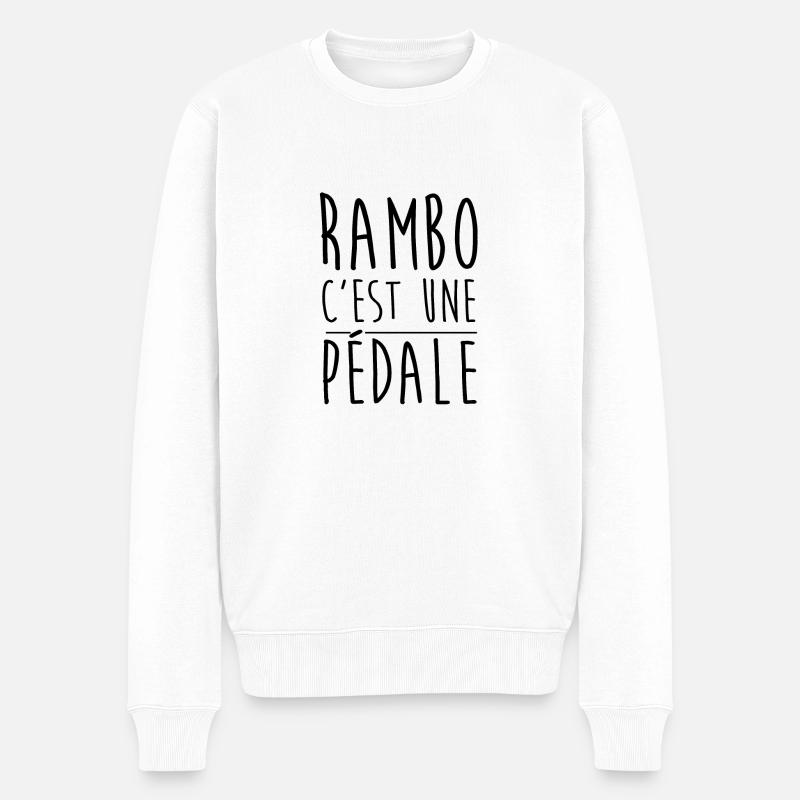 Rambo c'est une pédale - Pull Premium bio Homme - blanc