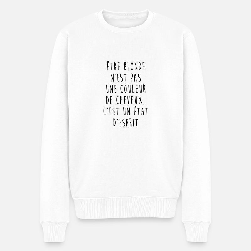 Être blonde - Pull Premium bio Homme - blanc