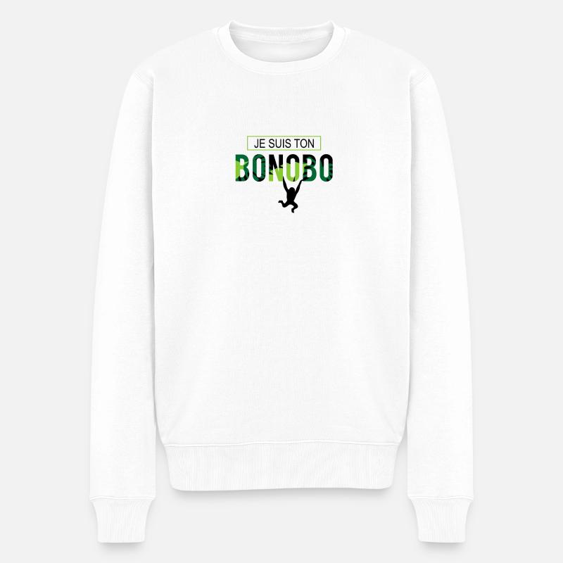Je suis ton bonobo - Pull Premium bio Homme - blanc