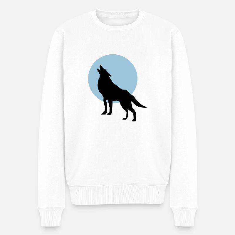 Loup et Lune - Pull Premium bio Homme - blanc