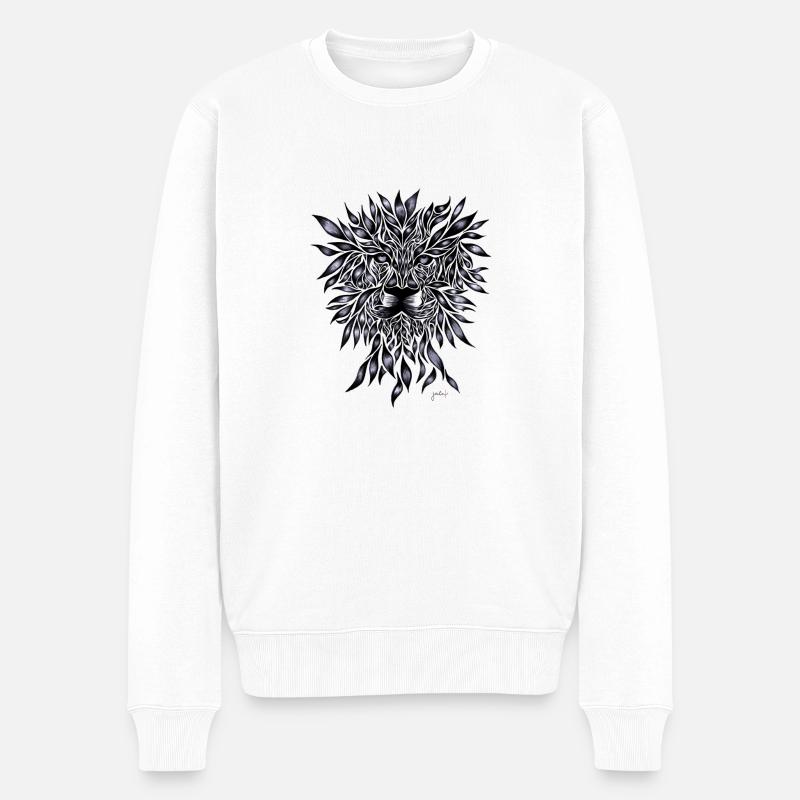 Lion - Pull Premium bio Homme - blanc