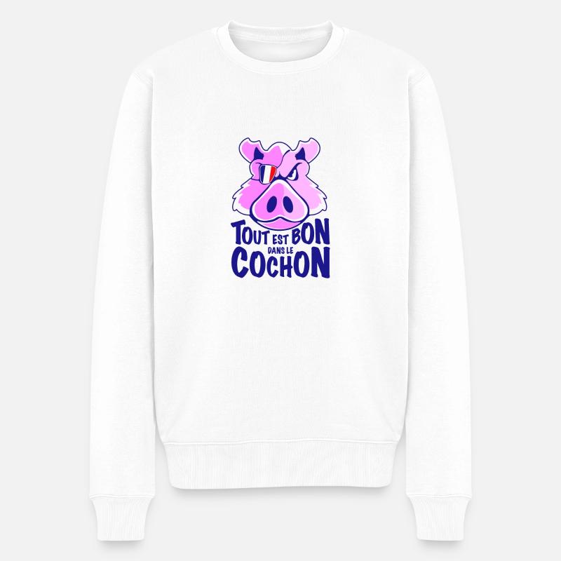 Tout est bon dans le... - Pull Premium bio Homme - blanc