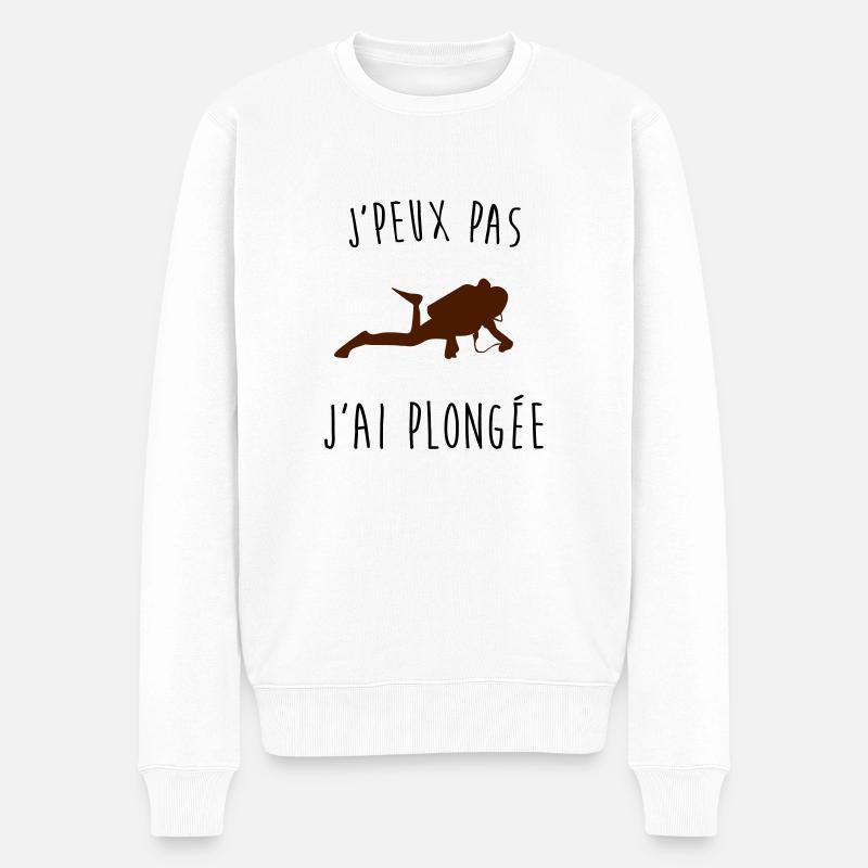 j'peux pas j'ai plongée - Pull Premium bio Homme - blanc