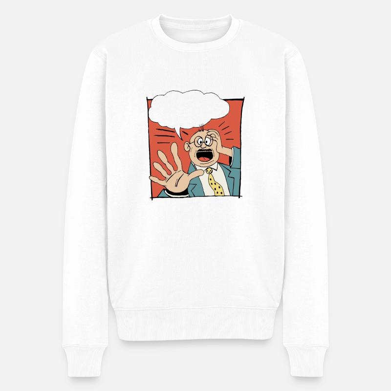 Nein! - Männer Premium Bio Pullover - Weiß