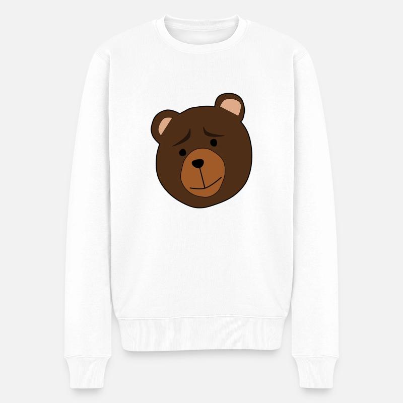 Teddybär - Männer Premium Bio Pullover - Weiß
