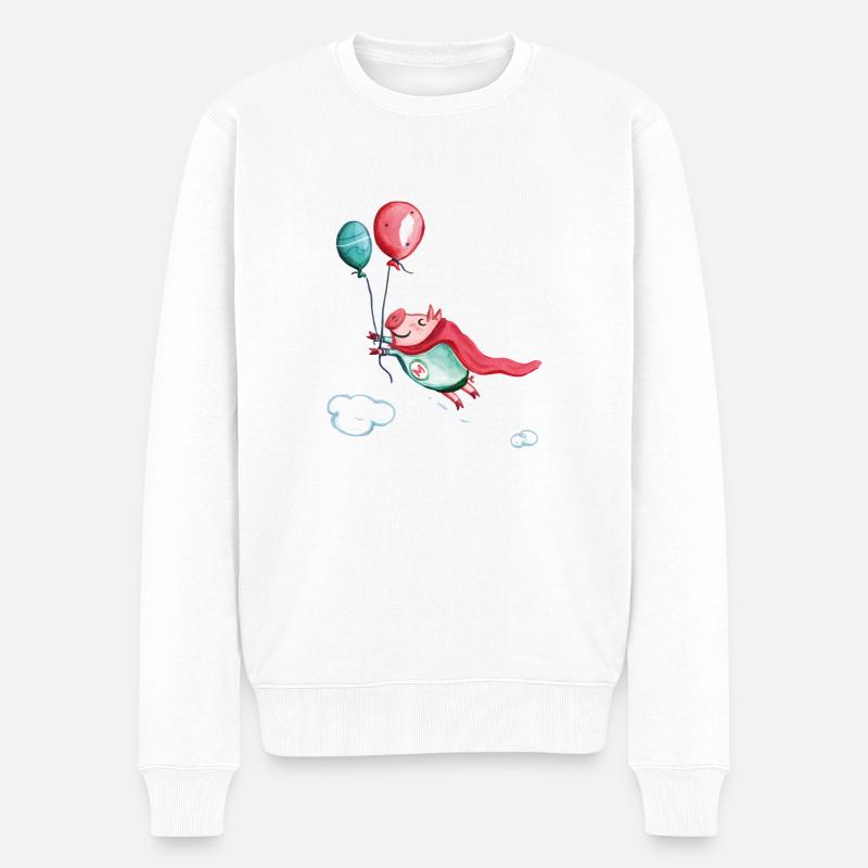 Super, mega Metti - Männer Premium Bio Pullover - Weiß