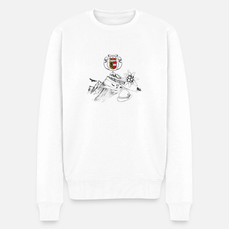 Salzburger Heimat - Männer Premium Bio Pullover - Weiß