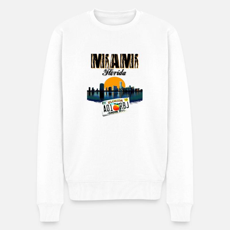 MIAMI - Pull Premium bio Homme - blanc