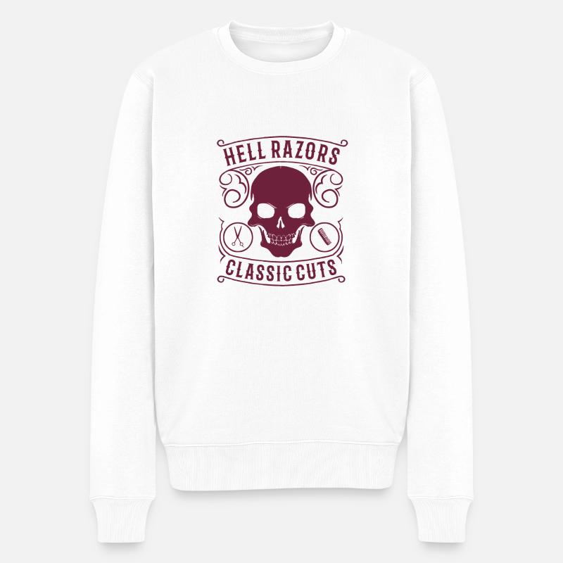 HellRazors - Pull Premium bio Homme - blanc