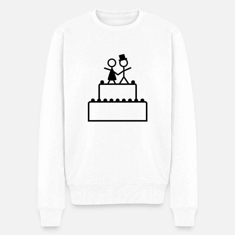 wedding cake gâteau de mariage - Pull Premium bio Homme - blanc