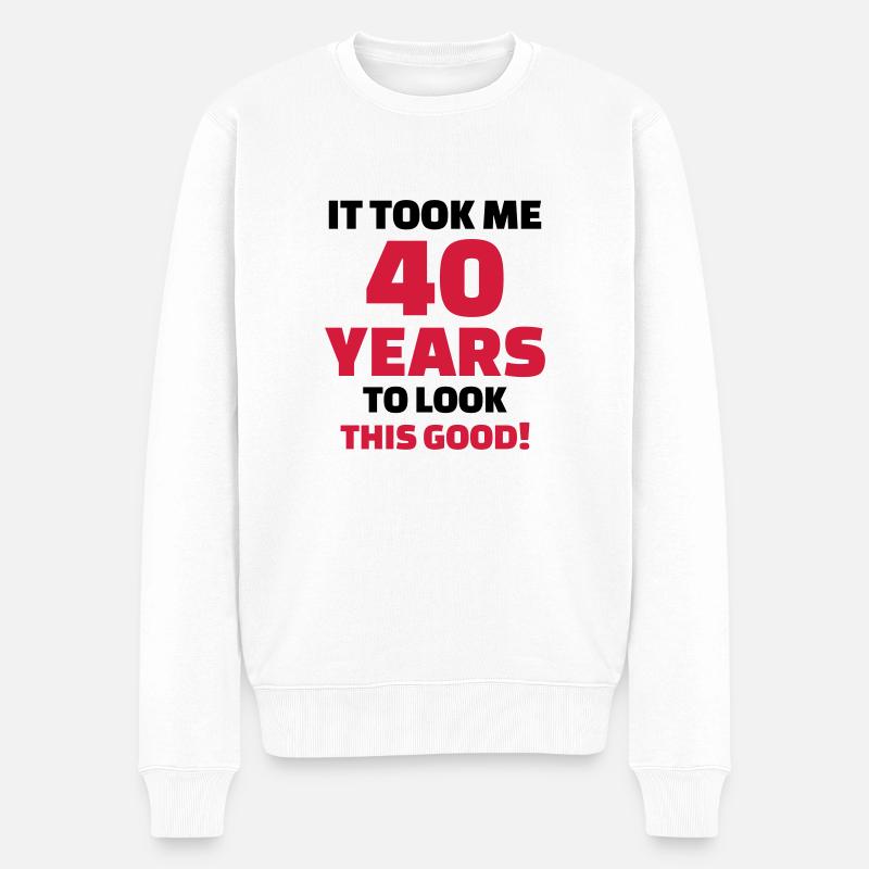 40 Years Anniversaire - Pull Premium bio Homme - blanc