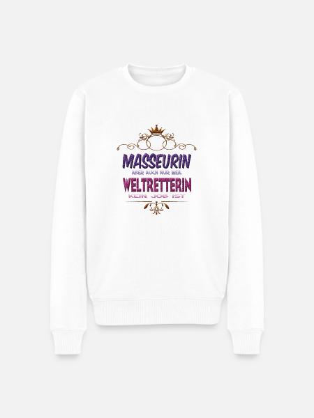 Masseurin Weltretterin - Männer Premium Bio Pullover - Weiß