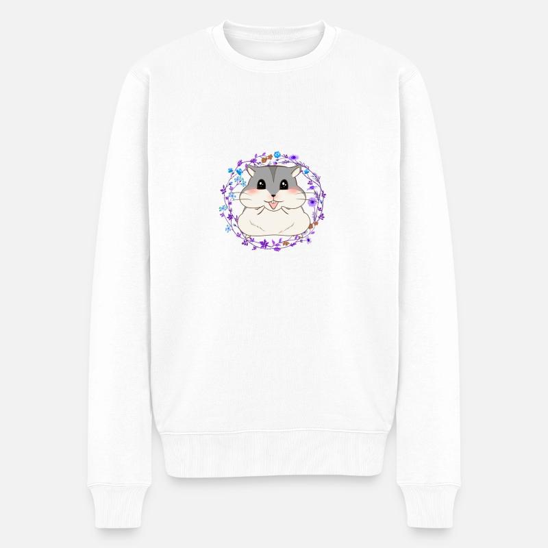 hamster - Pull Premium bio Homme - blanc