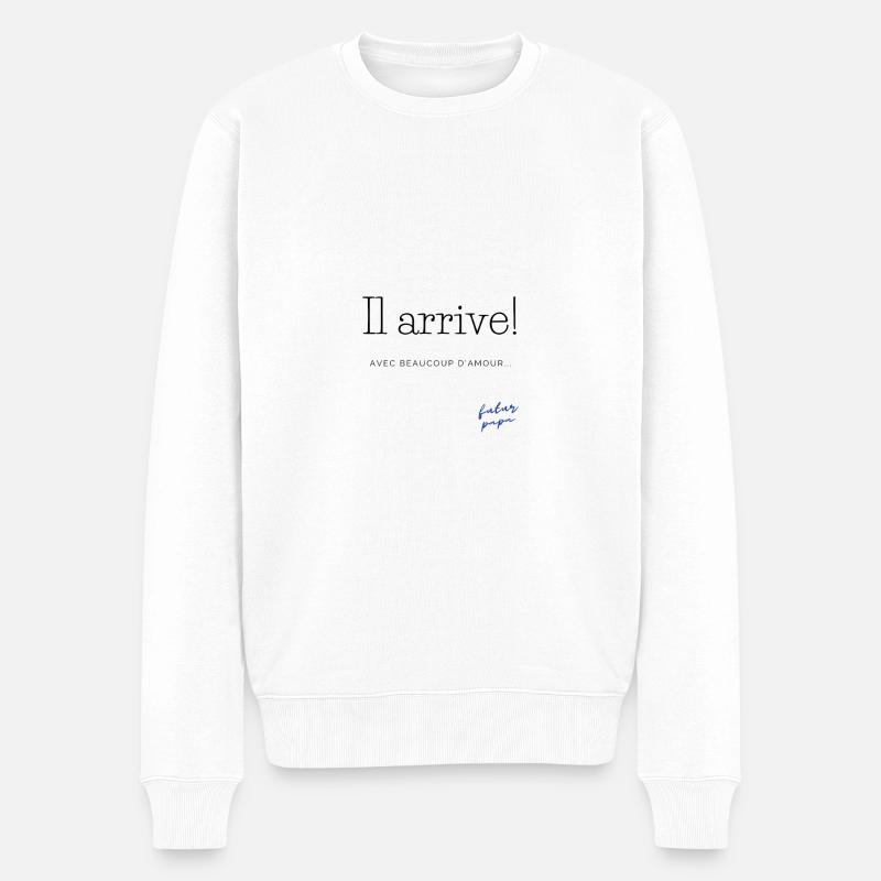 Annonce bébé papa - Pull Premium bio Homme - blanc