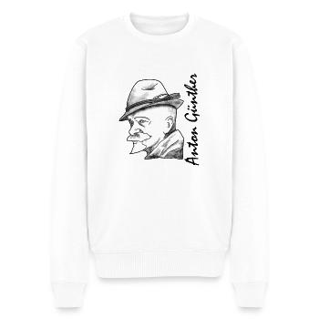 Erzgebirge, Mundart, Geschichte, Anton Günther - Männer Premium Bio Pullover - Weiß - Vorne - Thijin (182cm)