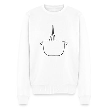 Impression au fouet pour la cuisson / pour les boulangers - Pull Premium bio Homme - blanc - Devant - Thijin (182cm)
