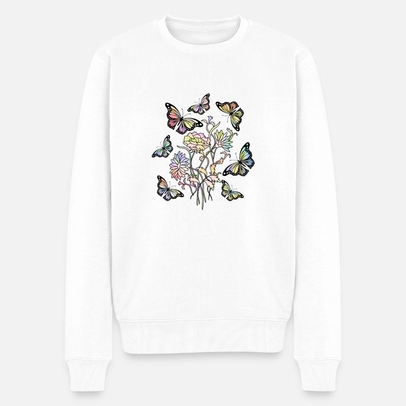 Papillons - Pull Premium bio Homme - blanc