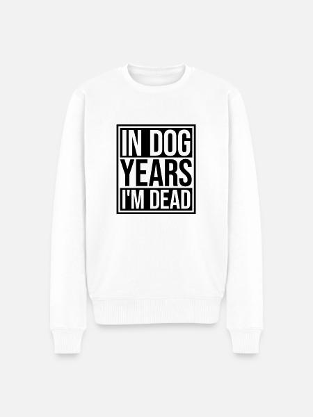 in dog years Dead - Men's Premium Organic Jumper - white