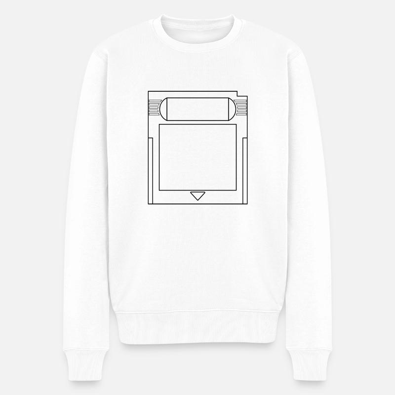Spielkassette - Männer Premium Bio Pullover - Weiß