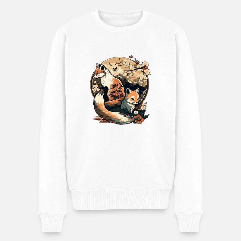 fox 9 - Pull Premium bio Homme - blanc