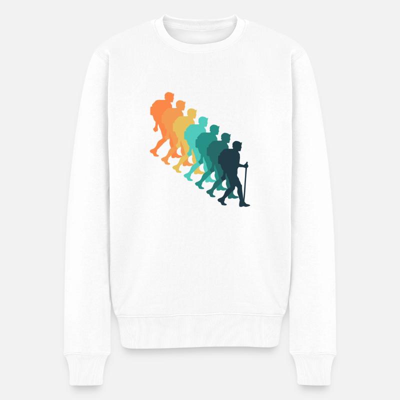 Randonnée rétro - Pull Premium bio Homme - blanc