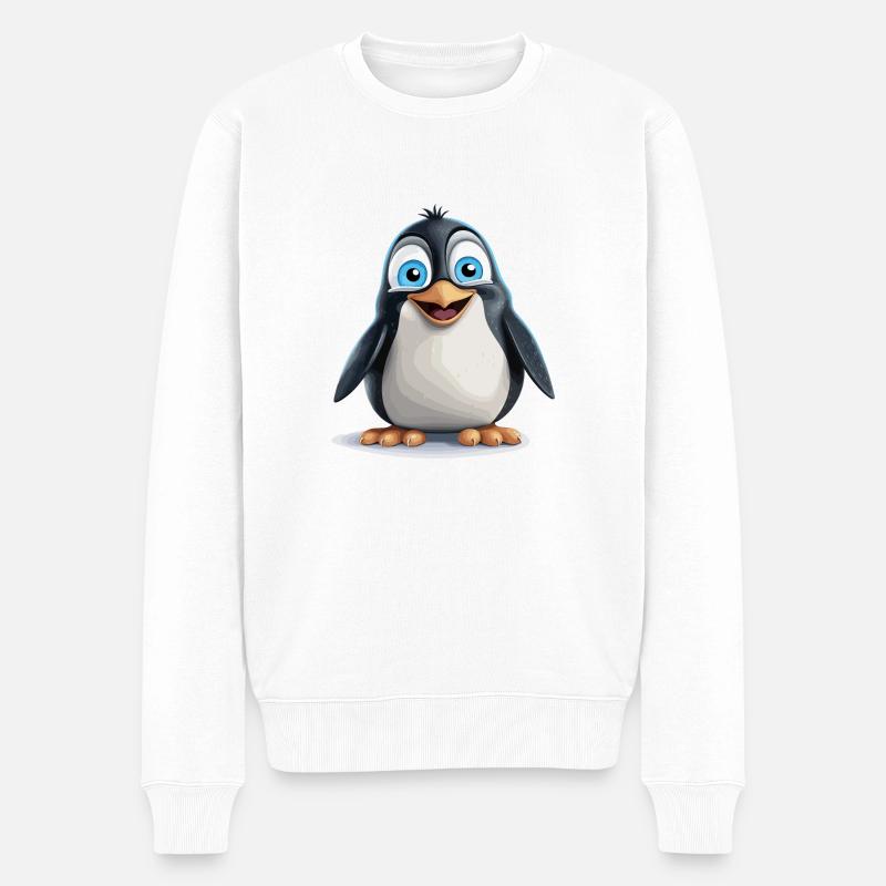 Le manchot radieux - Pull Premium bio Homme - blanc