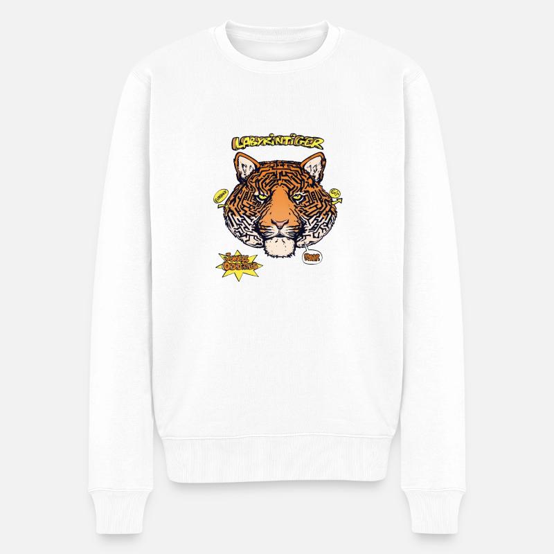 Labyrinthigre - Pull Premium bio Homme - blanc