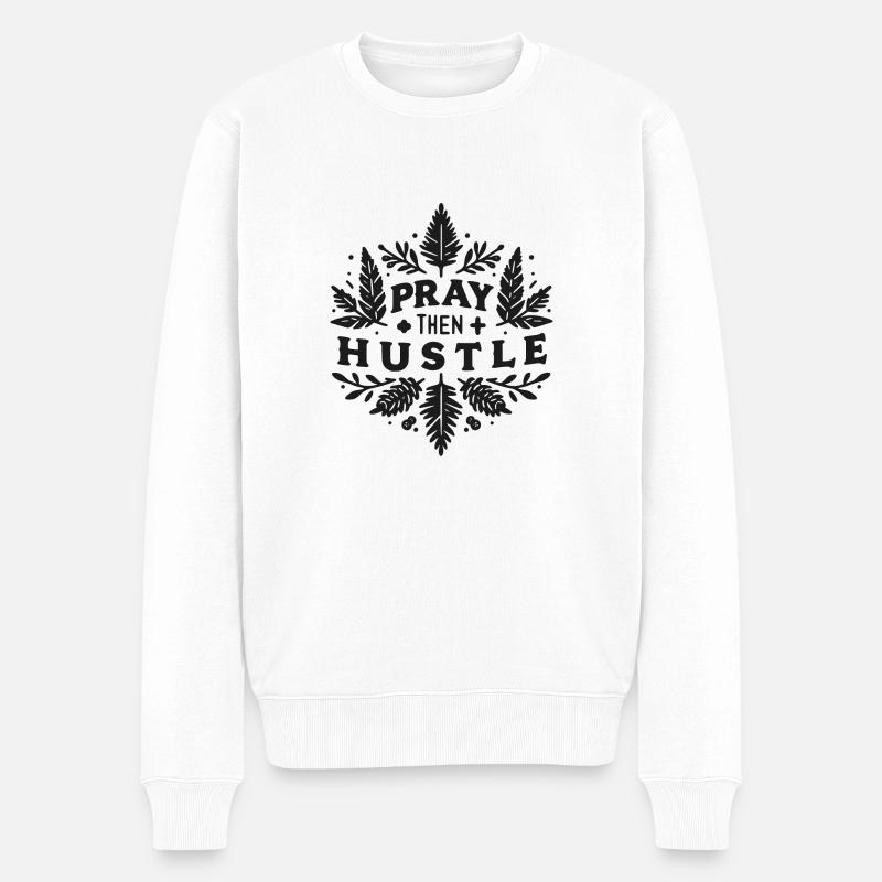Priez puis bousculez - Pull Premium bio Homme - blanc
