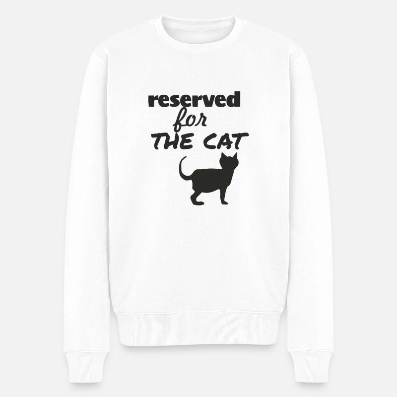 Réservé au chat - Pull Premium bio Homme - blanc