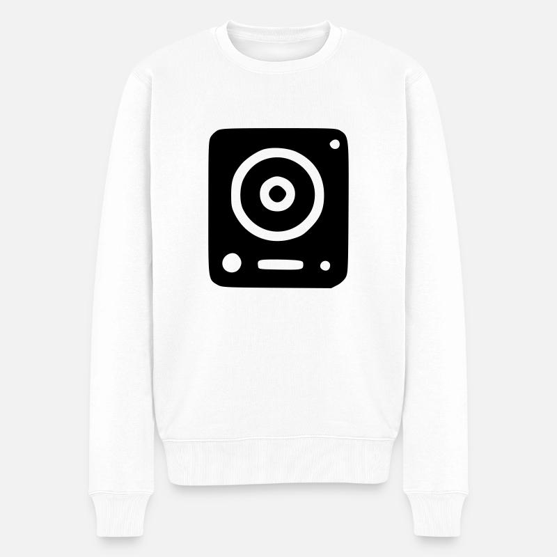 Enceinte musique - Pull Premium bio Homme - blanc