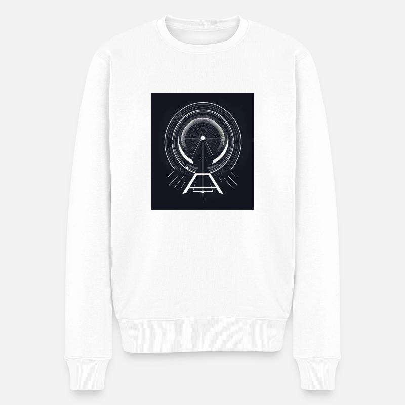 Graphiques géométriques abstraitsGraphique abstrait - Pull Premium bio Homme - blanc
