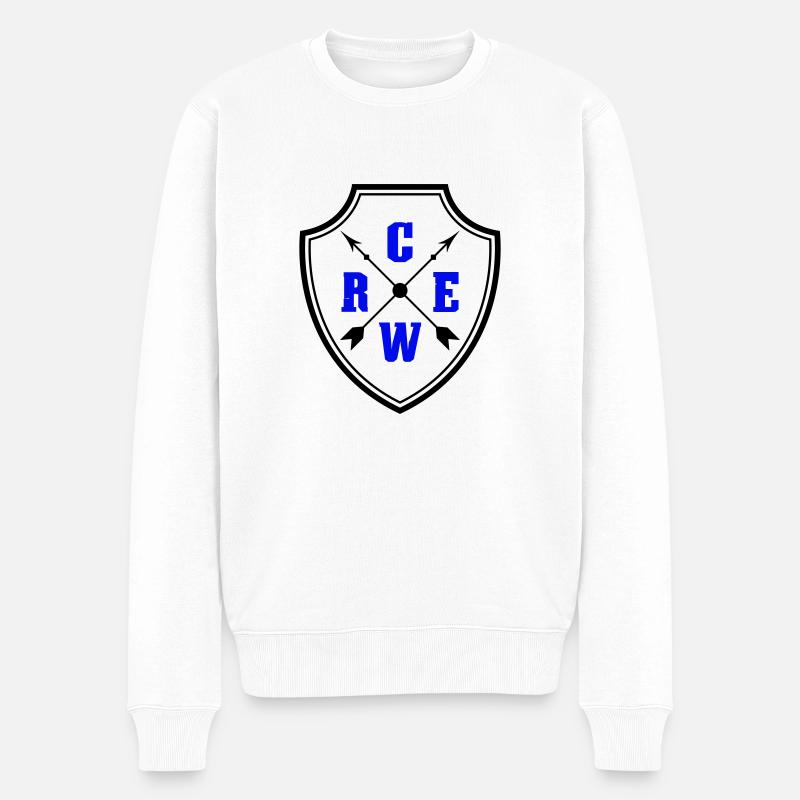 crew wappen - Männer Premium Bio Pullover - Weiß