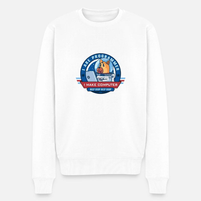 Je suis programmeur - Pull Premium bio Homme - blanc