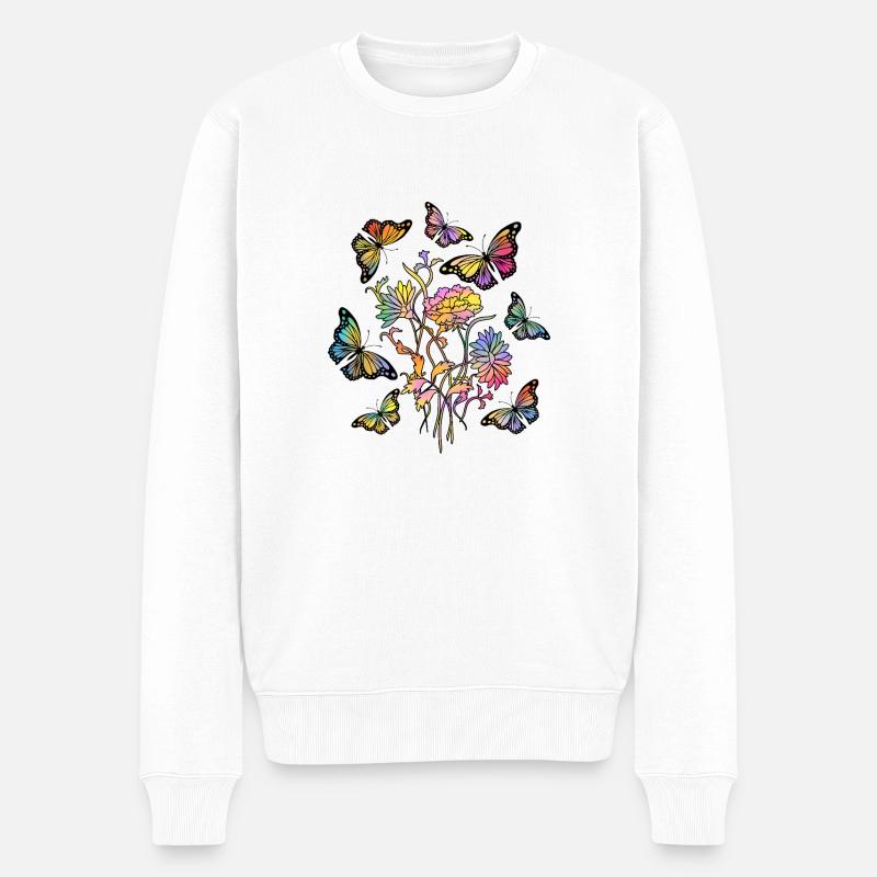 Papillons - Pull Premium bio Homme - blanc