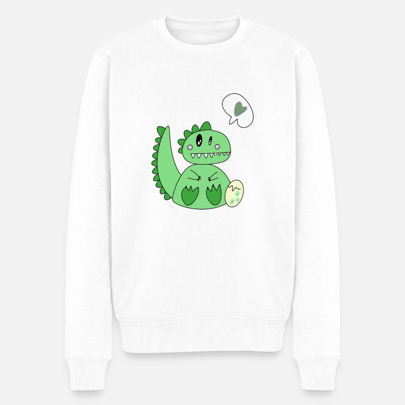 Le petit cœur de dinomom - Pull Premium bio Homme - blanc
