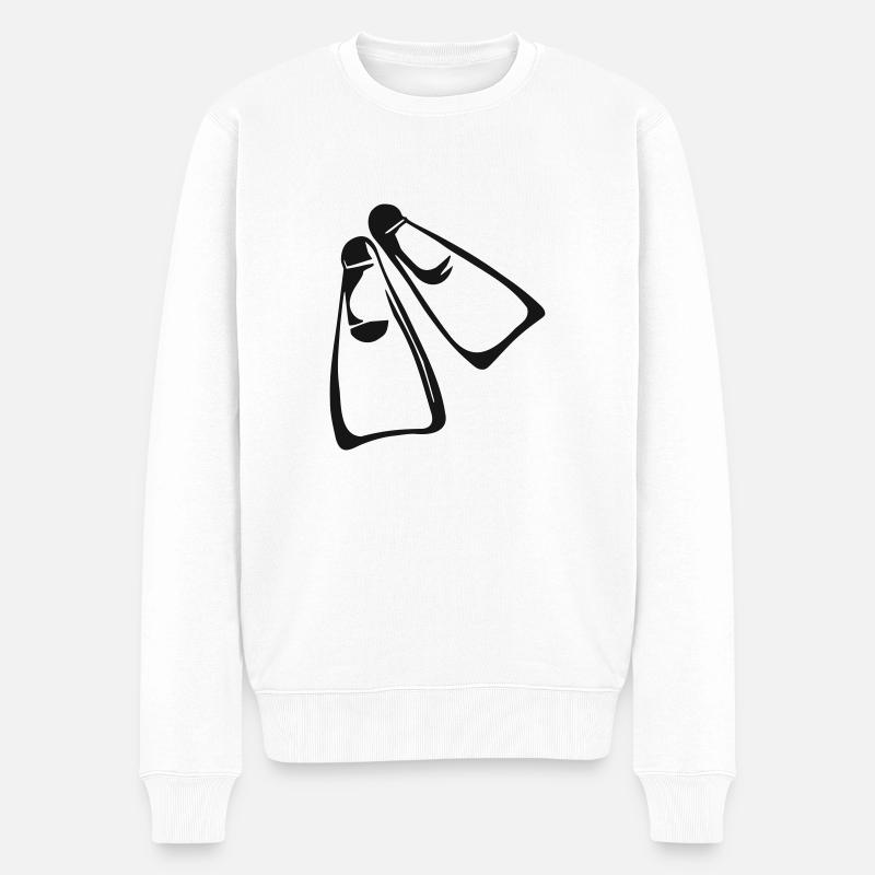 Tauchen - Männer Premium Bio Pullover - Weiß