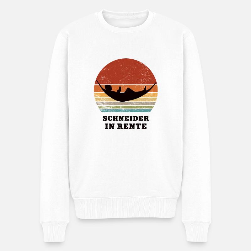 Rente Schneider Rentner Pension Ruhestand - Männer Premium Bio Pullover - Weiß
