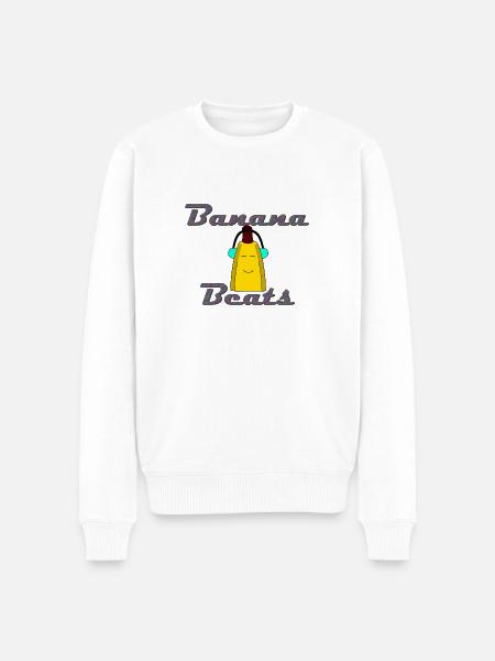 Cool Funky Music Banana Beats - Men's Premium Organic Jumper - white