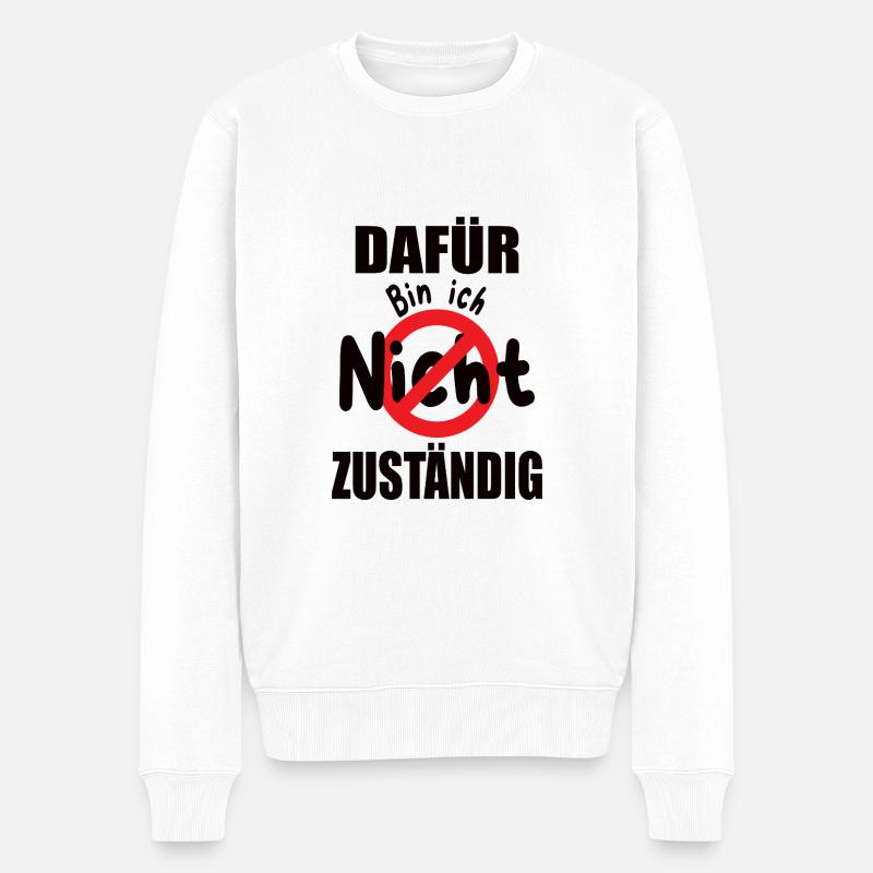 Lustige Sprüche Arbeit Büro - Männer Premium Bio Pullover - Weiß